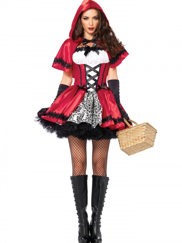 belegd broodje Aanvulling met de klok mee Gothic Red Riding Hood Kostuum — Carnavalskleding, Feestkleding &  Verkleedkleding bij Funny Costumes