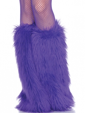 Furry Leg Warmers Purple