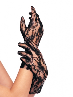 Lace Wrist Gloves Incl. 12 Pcs
